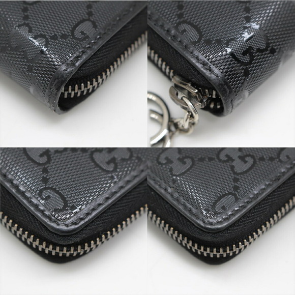 Gucci GG Implement Leather Round Zipper Wallet Black - Picture 6 of 12